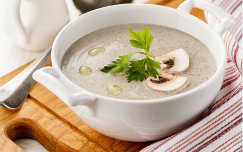 Вершковий крем-суп з грибів